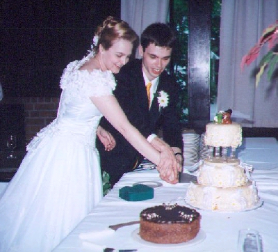 cutting the cake