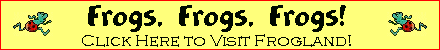 Frogs Frogs Frogs banner (running frogs)