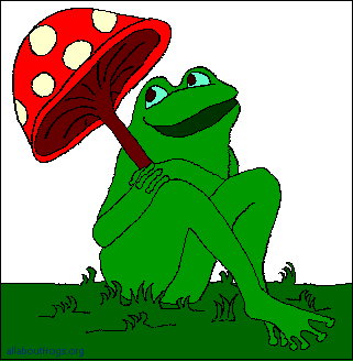froggy with umbrella